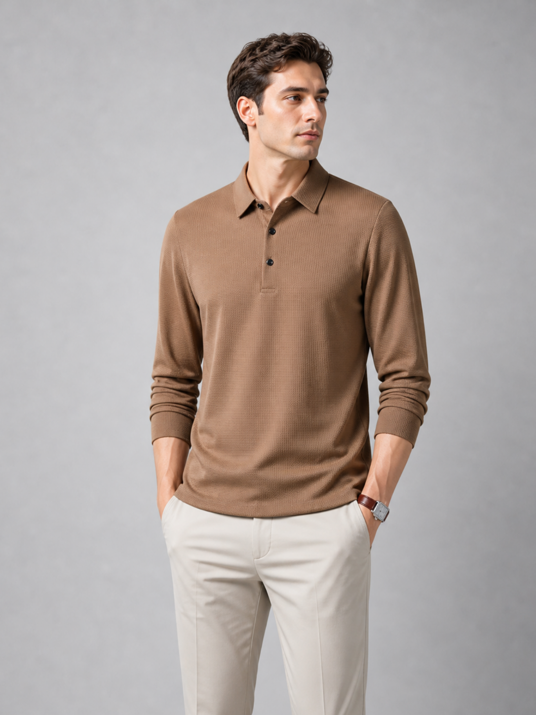 Men’s Long Sleeve Polo Shirt