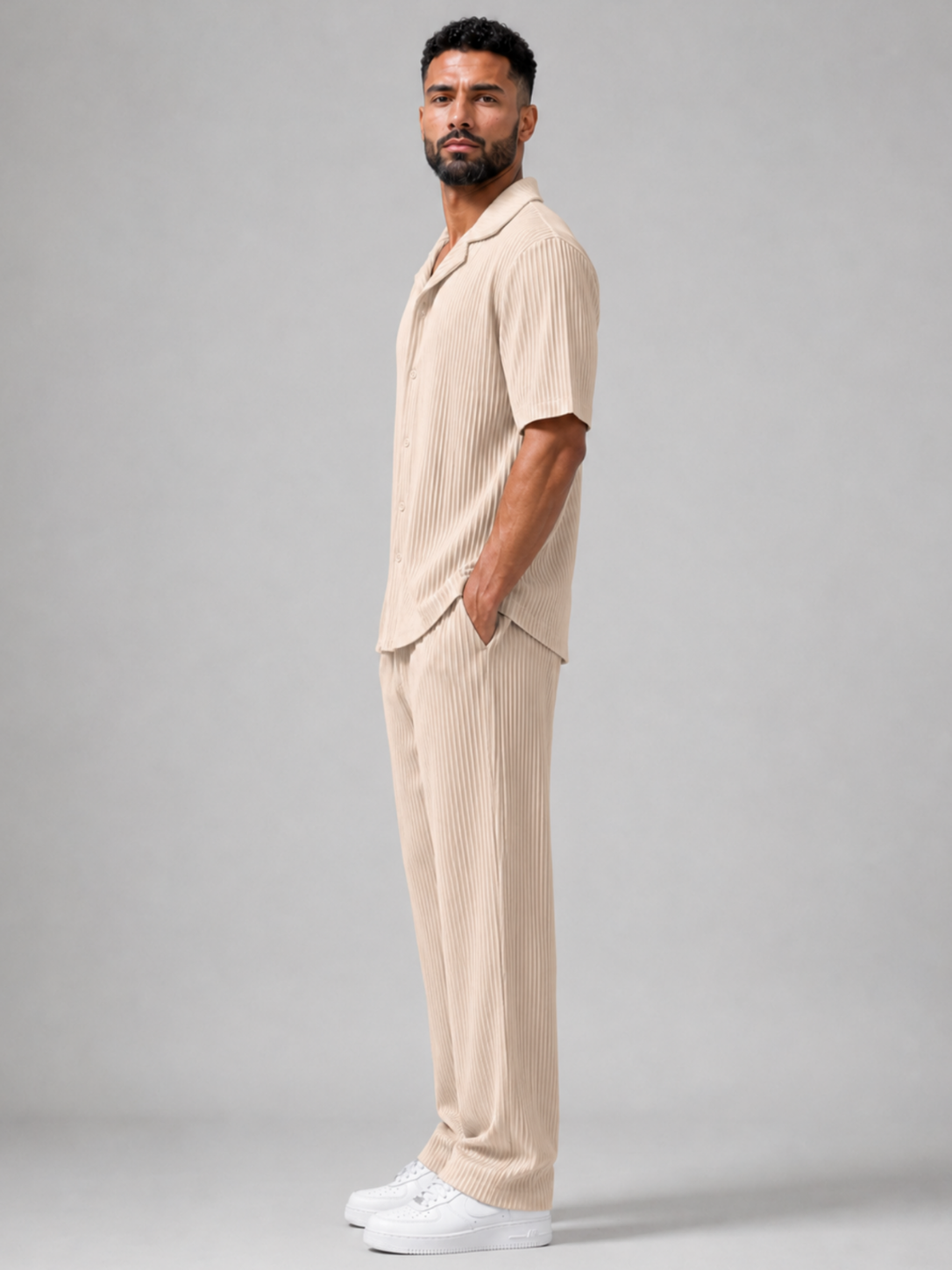 Men’s Short Sleeve Shirt and Trouser Set