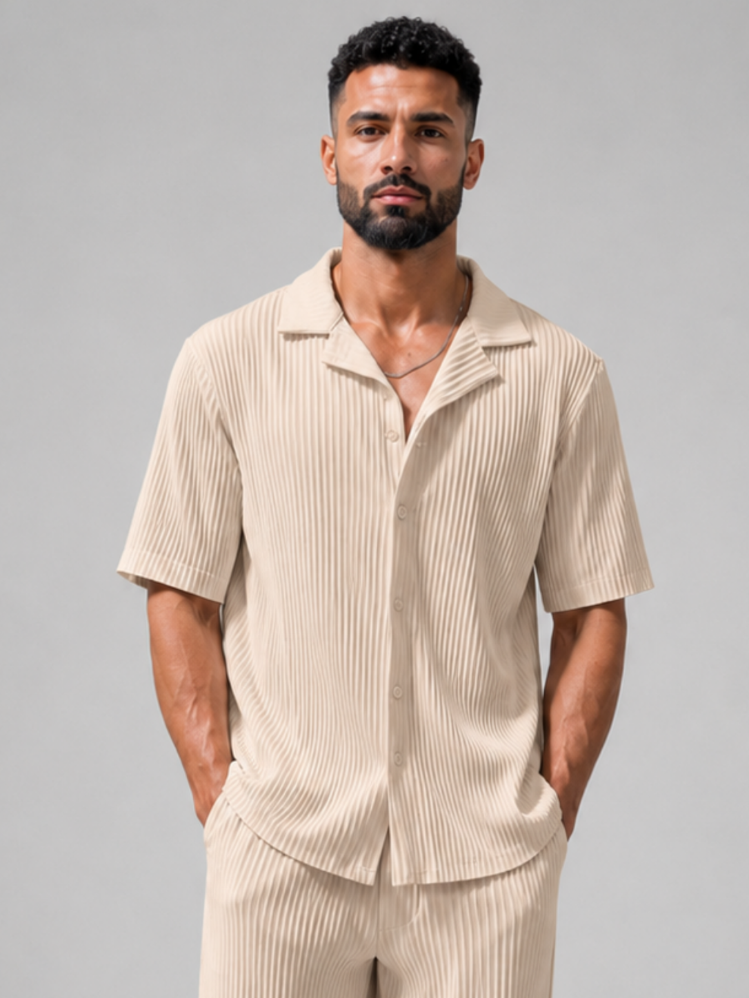 Men’s Short Sleeve Shirt and Trouser Set