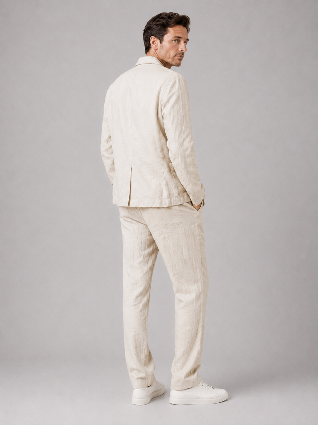 Men’s Two-Piece Set with Drawstring Trousers