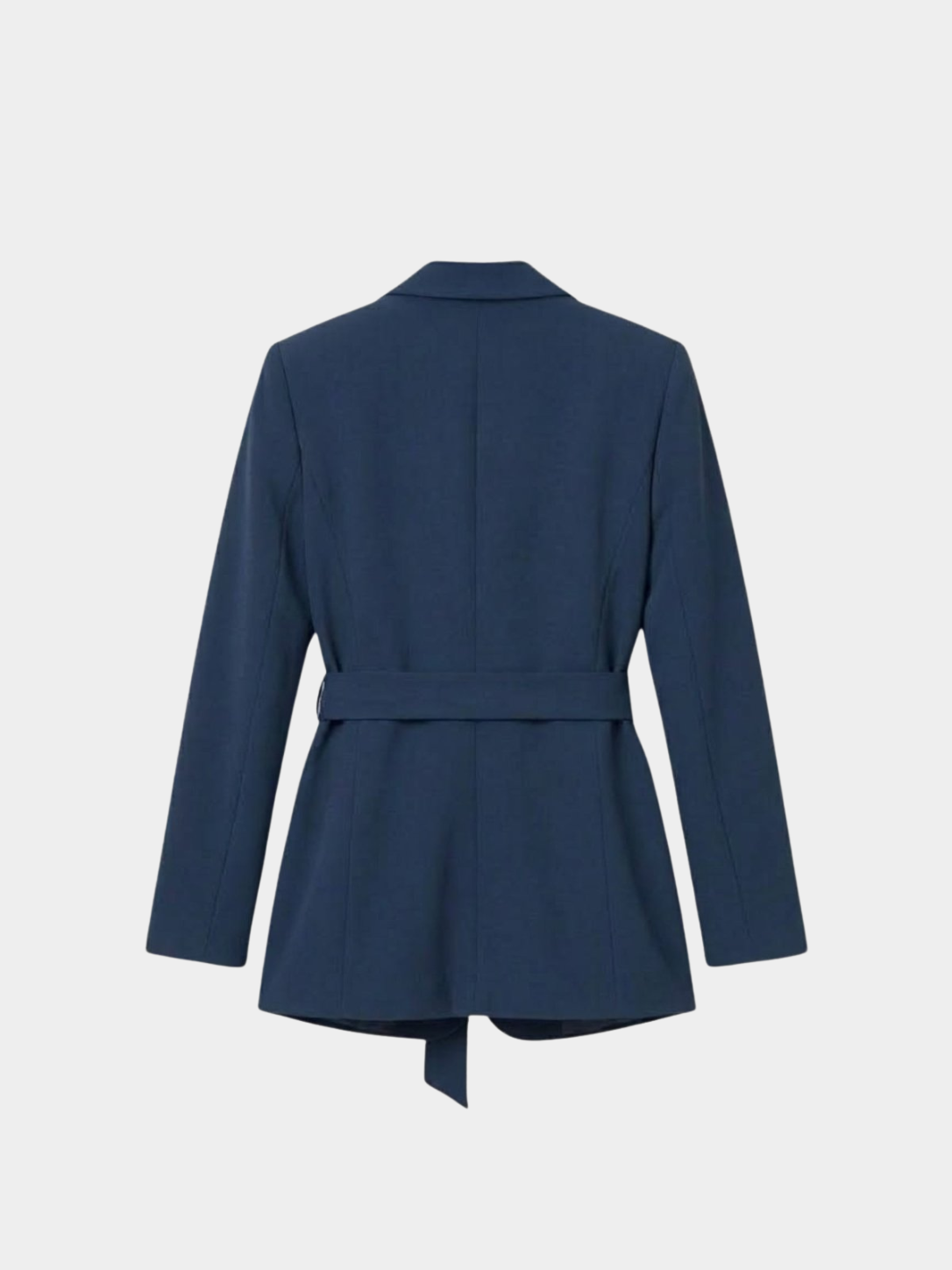 Women’s Belted Blazer with Structured Shoulders