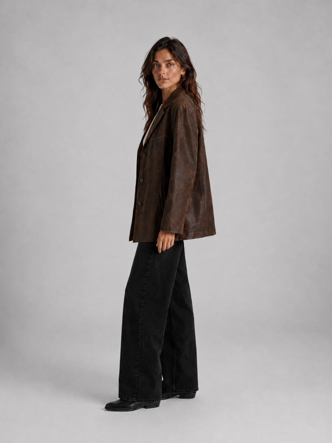 Women’s Button Blazer with Patch Pockets