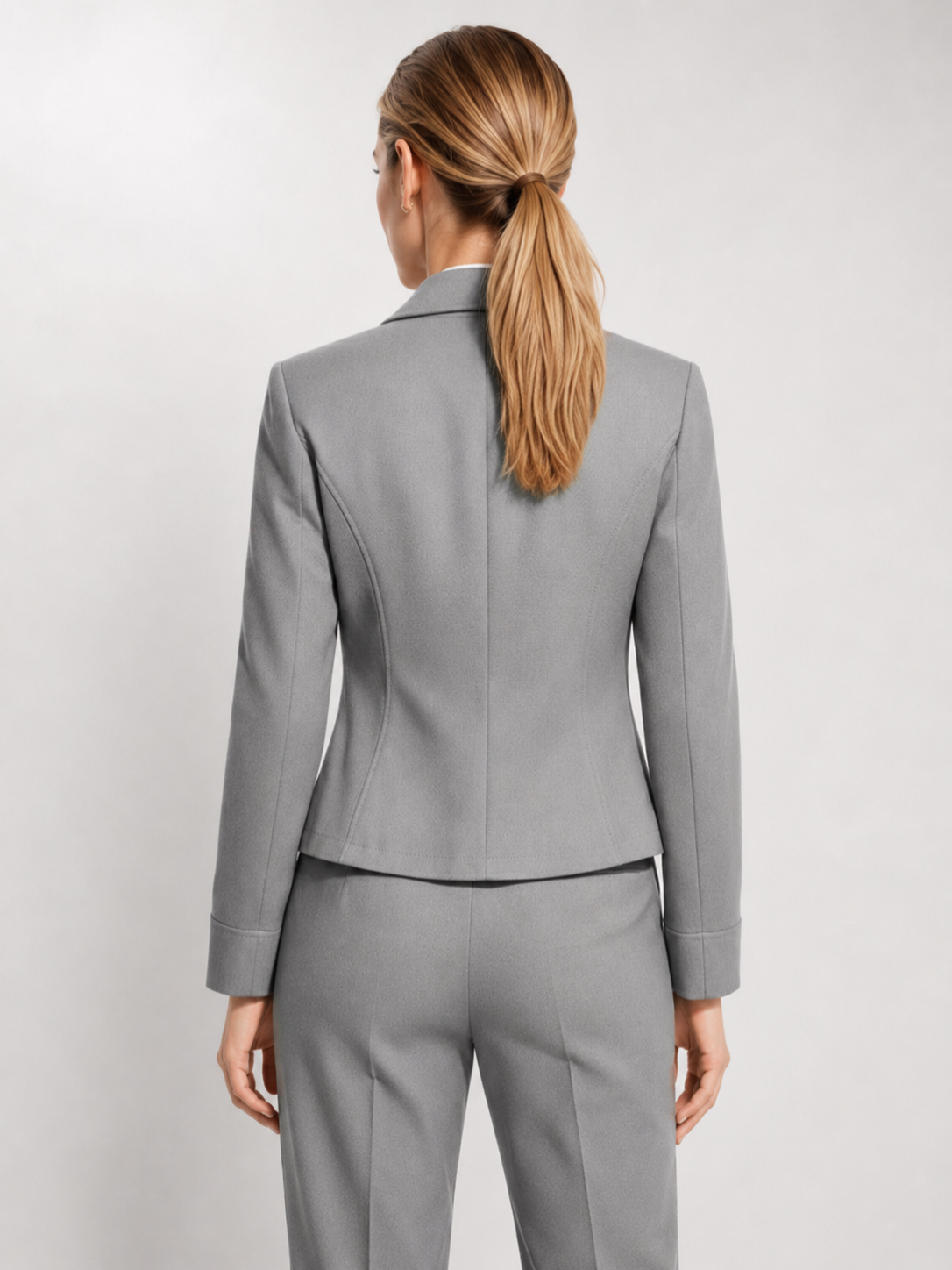 Women’s Cropped Blazer with Lapel Collar