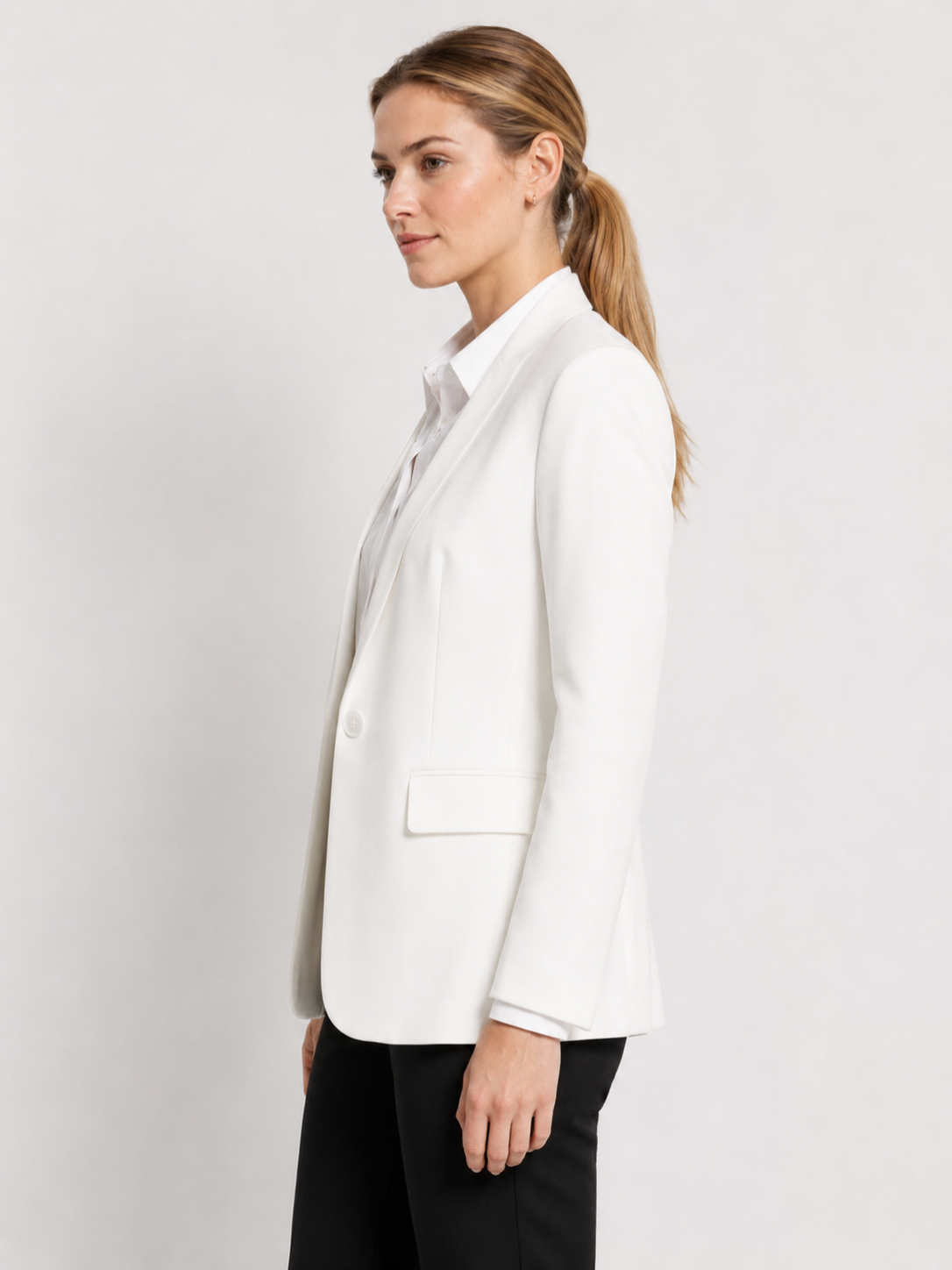 Women’s Cropped Blazer with Lapel Collar