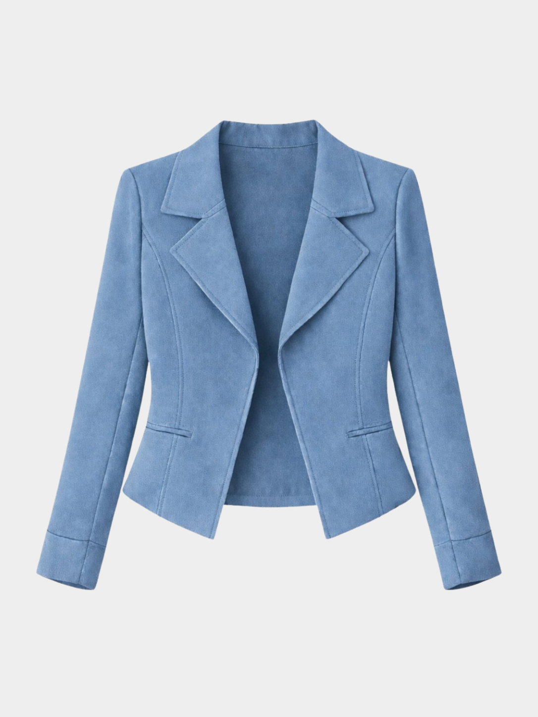 Women’s Cropped Blazer with Lapel Collar