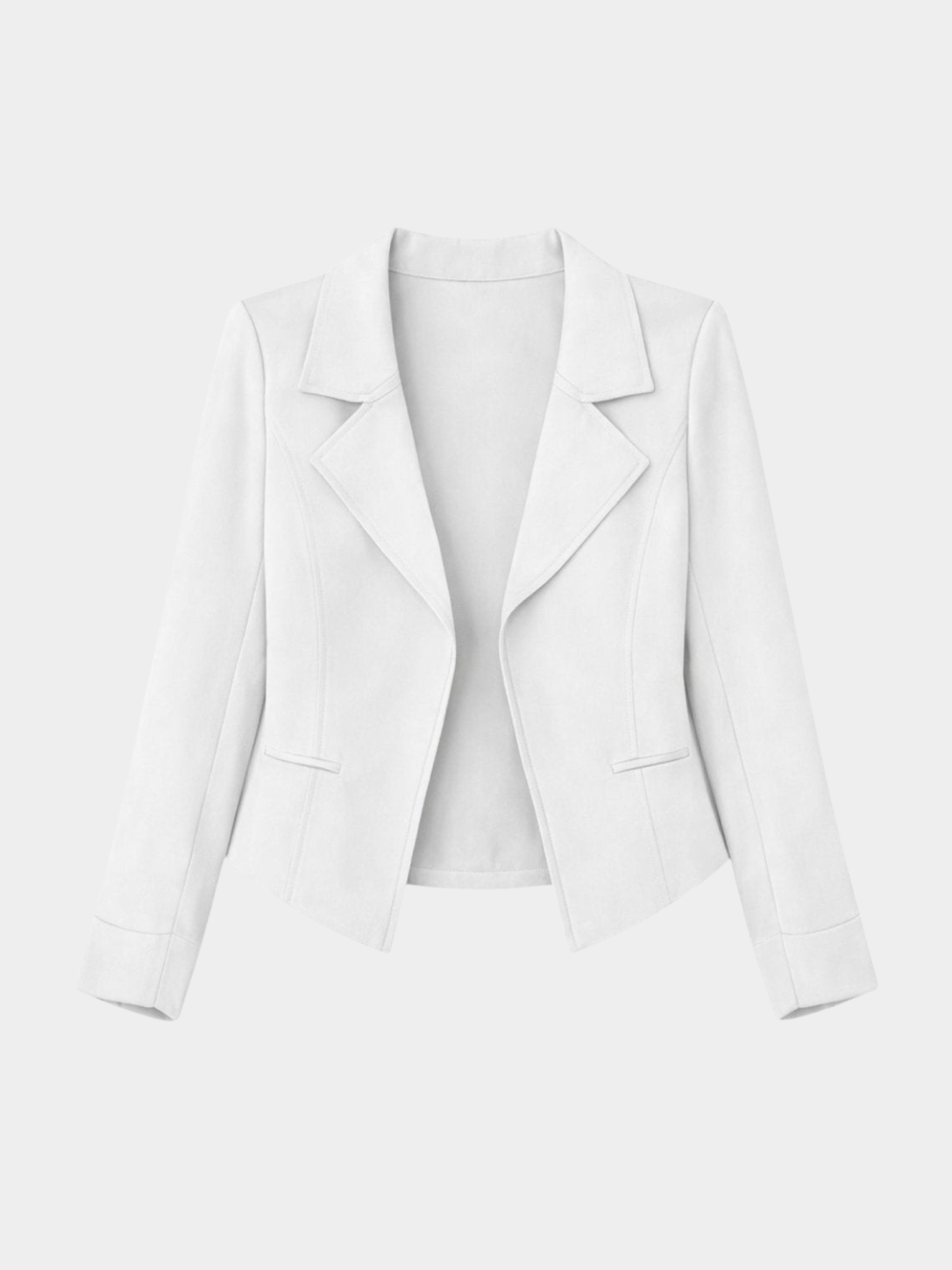 Women’s Cropped Blazer with Lapel Collar
