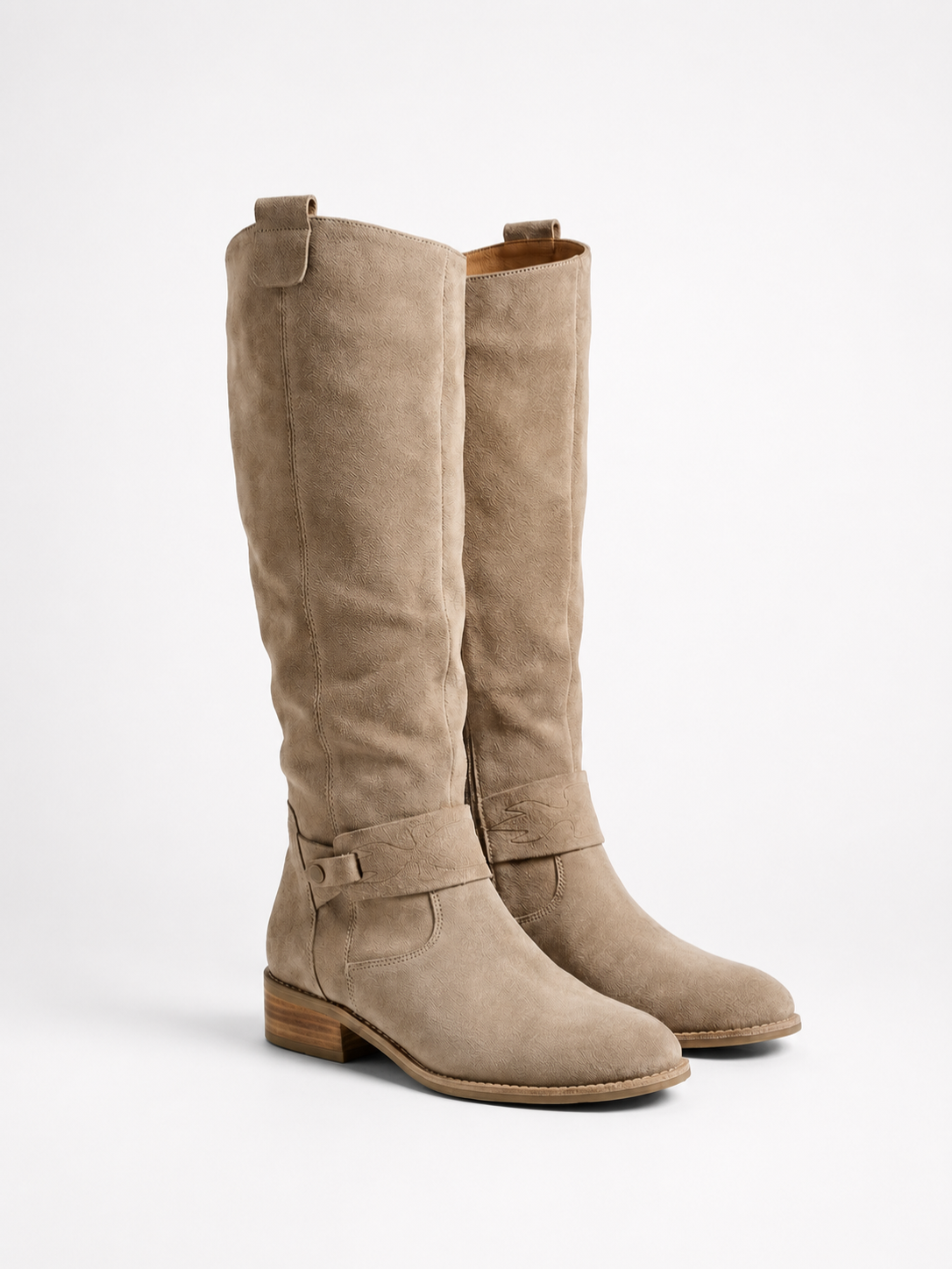 Women’s Knee-High Boots with Low Block Heel