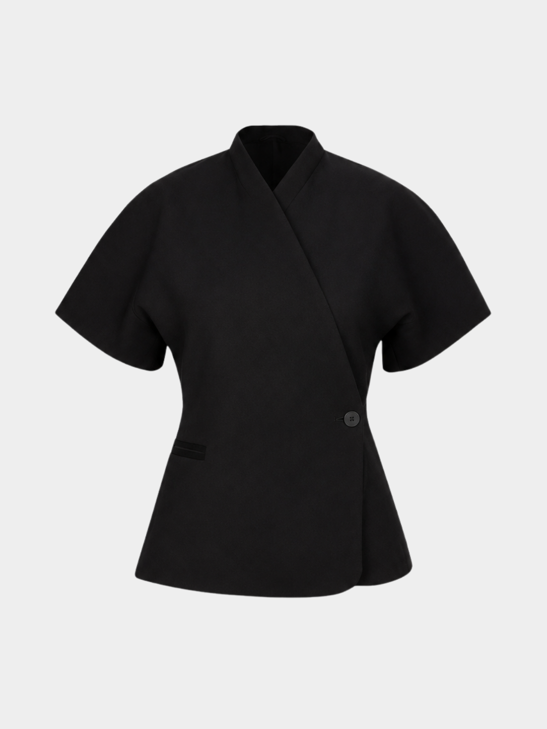 Women’s Short Sleeve Blazer with V-Neck