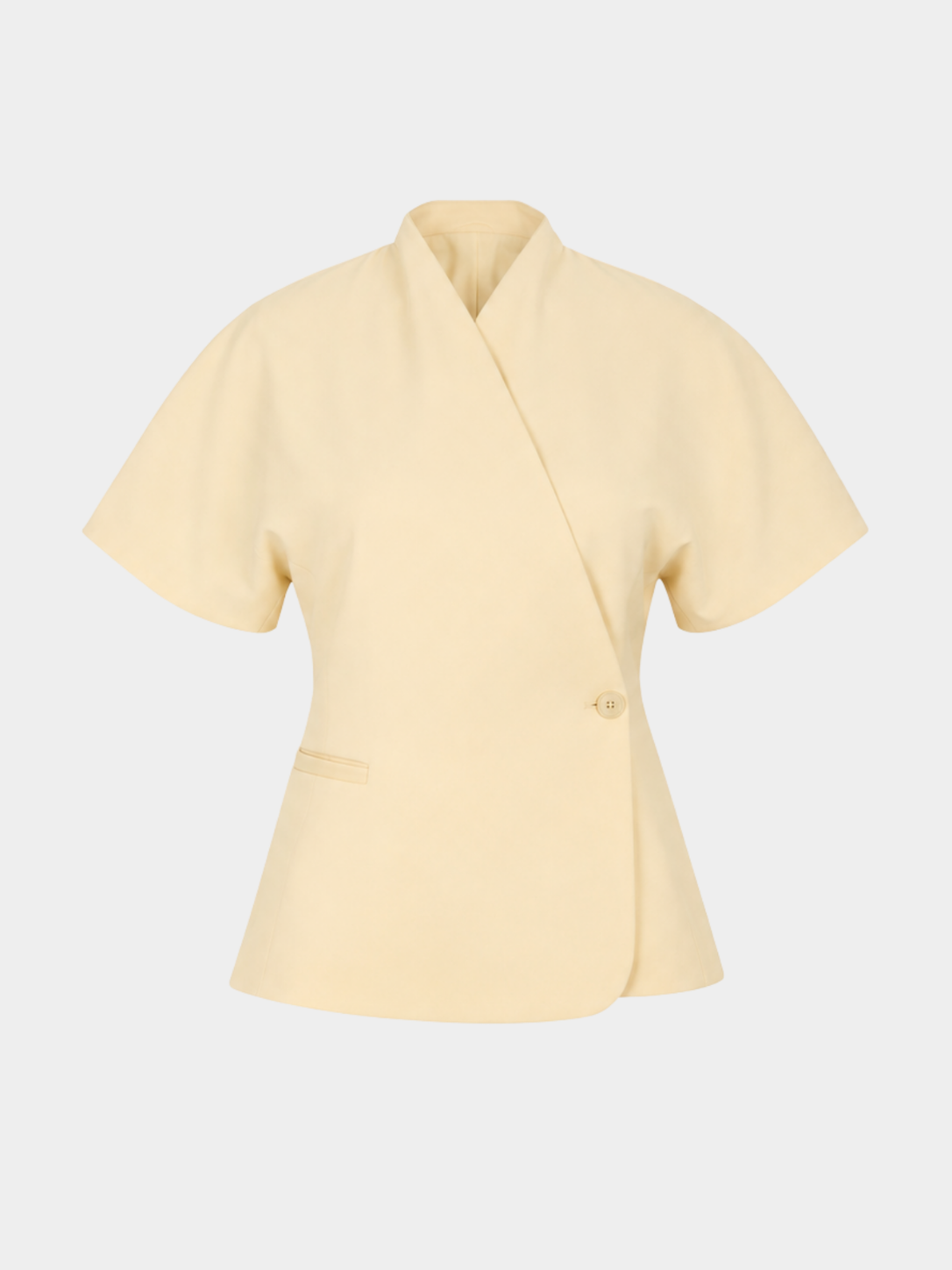 Women’s Short Sleeve Blazer with V-Neck