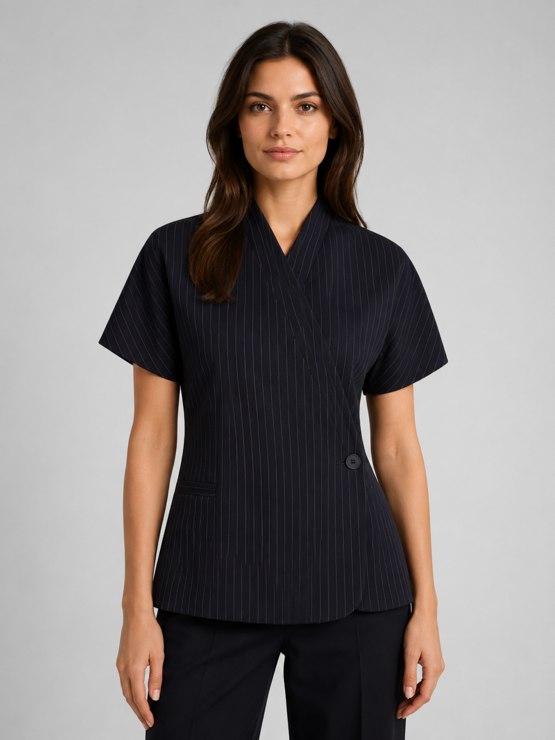 Women’s Short Sleeve Blazer with V-Neck