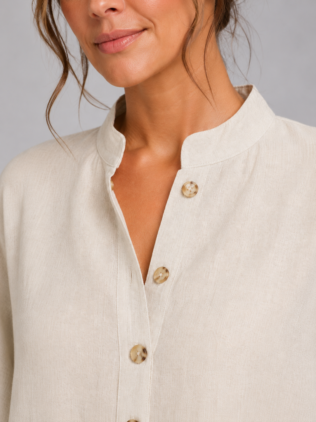 Women’s Two-Piece Set with Button-Up Top and Wide-Leg Trousers