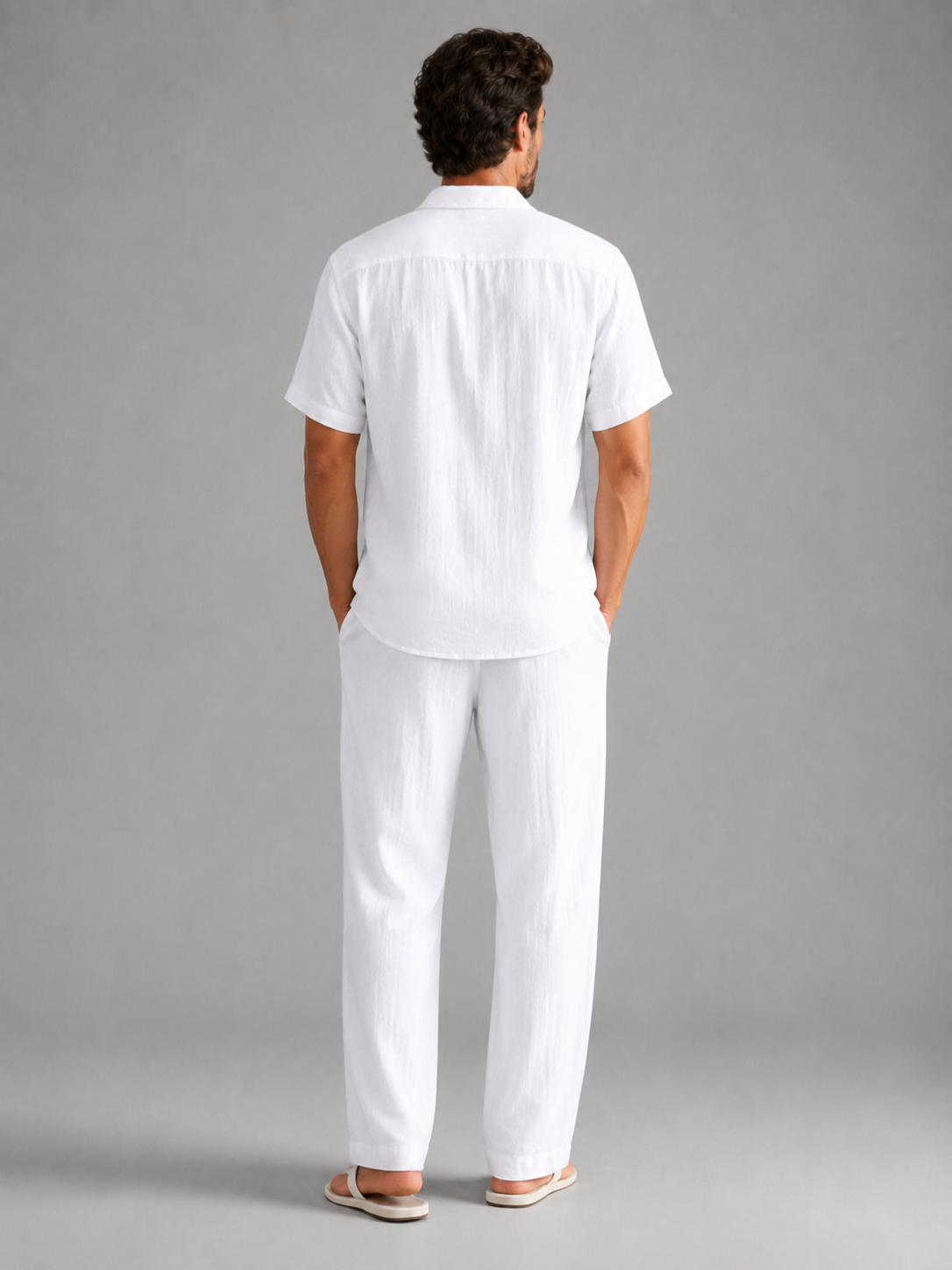 Men’s Short Sleeve Shirt and Trousers Set