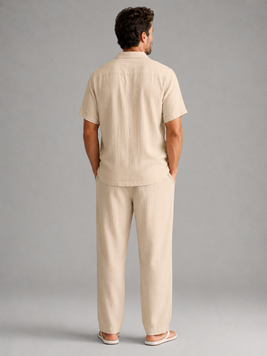 Men’s Short Sleeve Shirt and Trousers Set