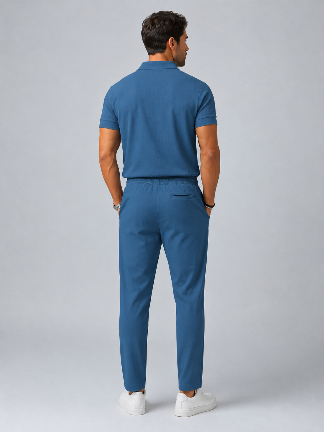 Men’s Short Sleeve Top and Trousers Set