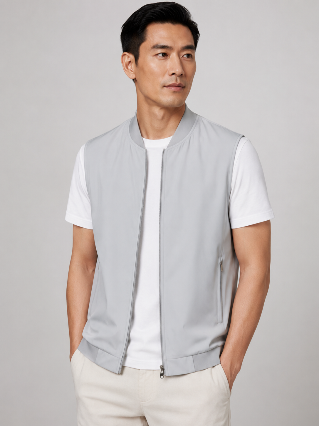 Men’s Sleeveless Zip Gilet Jacket