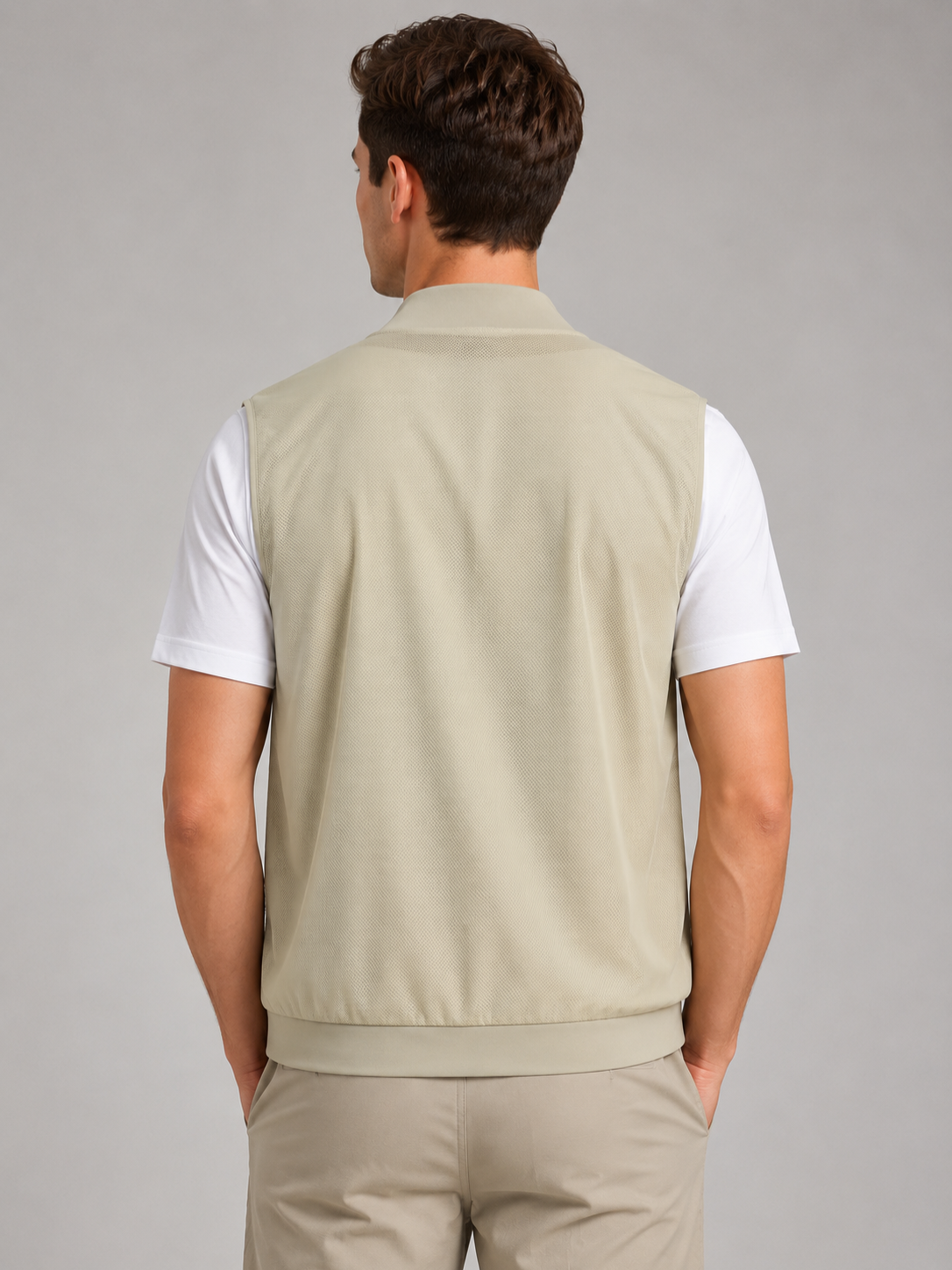 Men’s Sleeveless Zip Gilet Jacket
