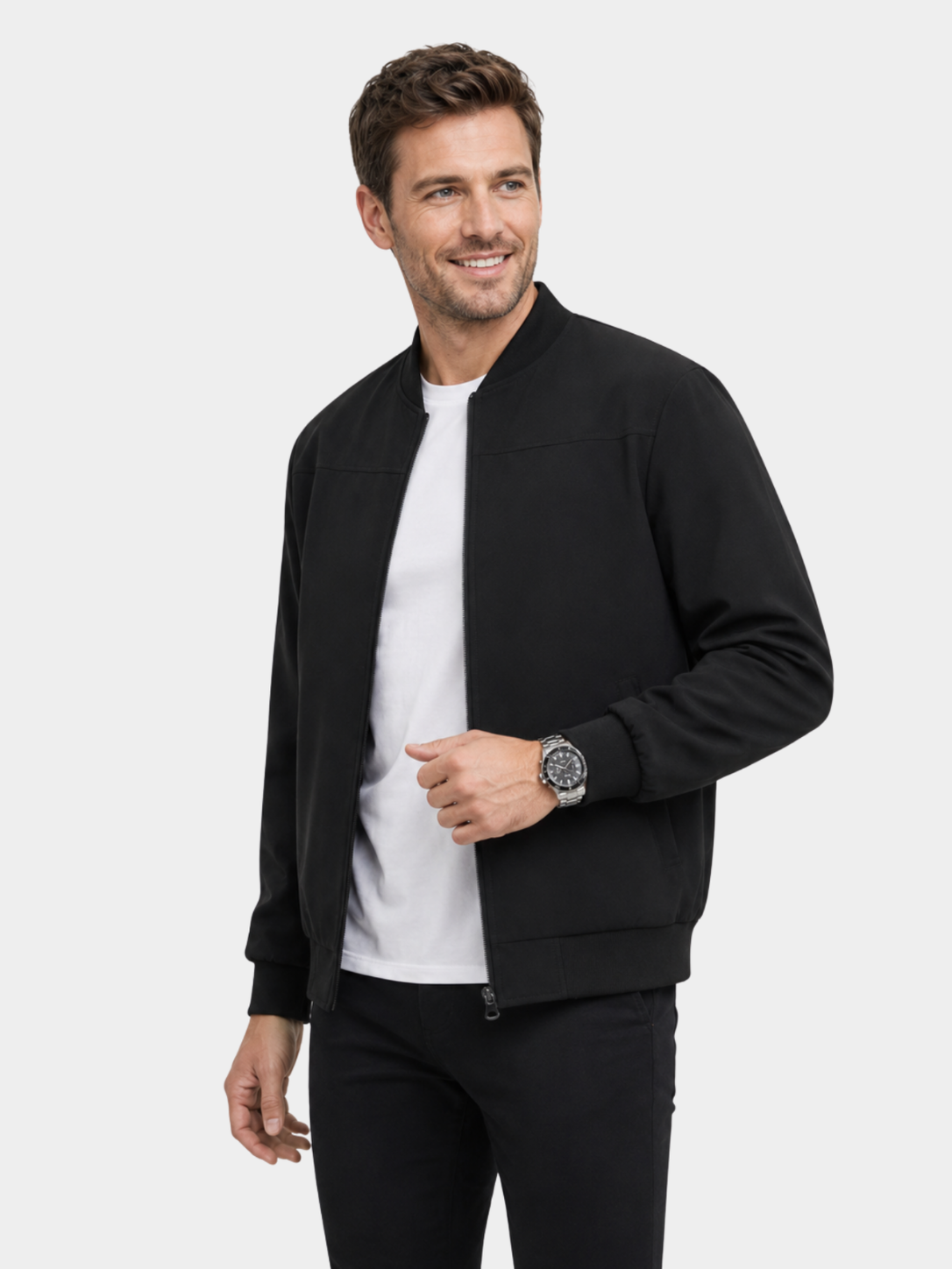 Men’s Bomber Jacket with Zip Front