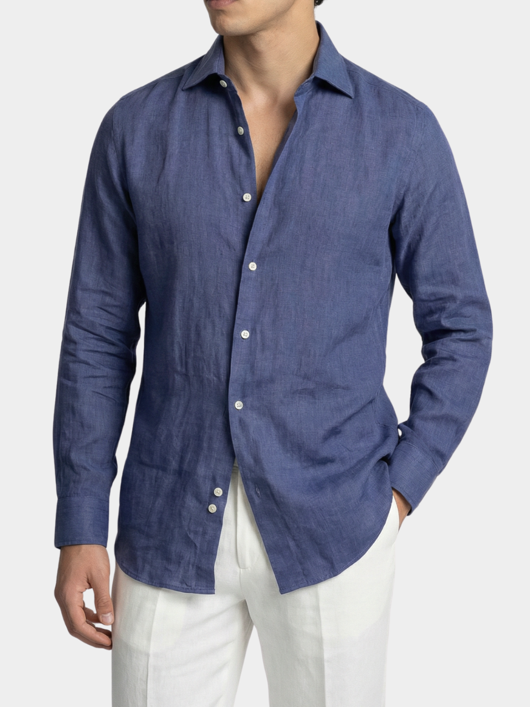 Men’s Button-Up Shirt with Long Sleeves