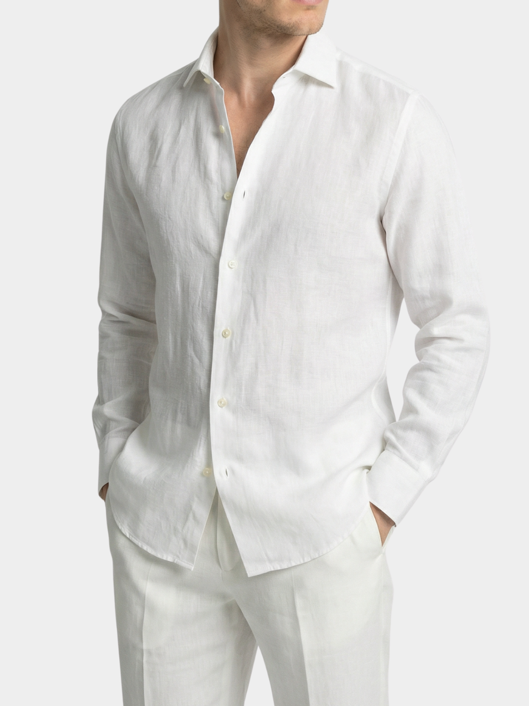 Men’s Button-Up Shirt with Long Sleeves