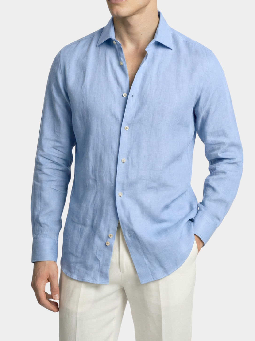 Men’s Button-Up Shirt with Long Sleeves
