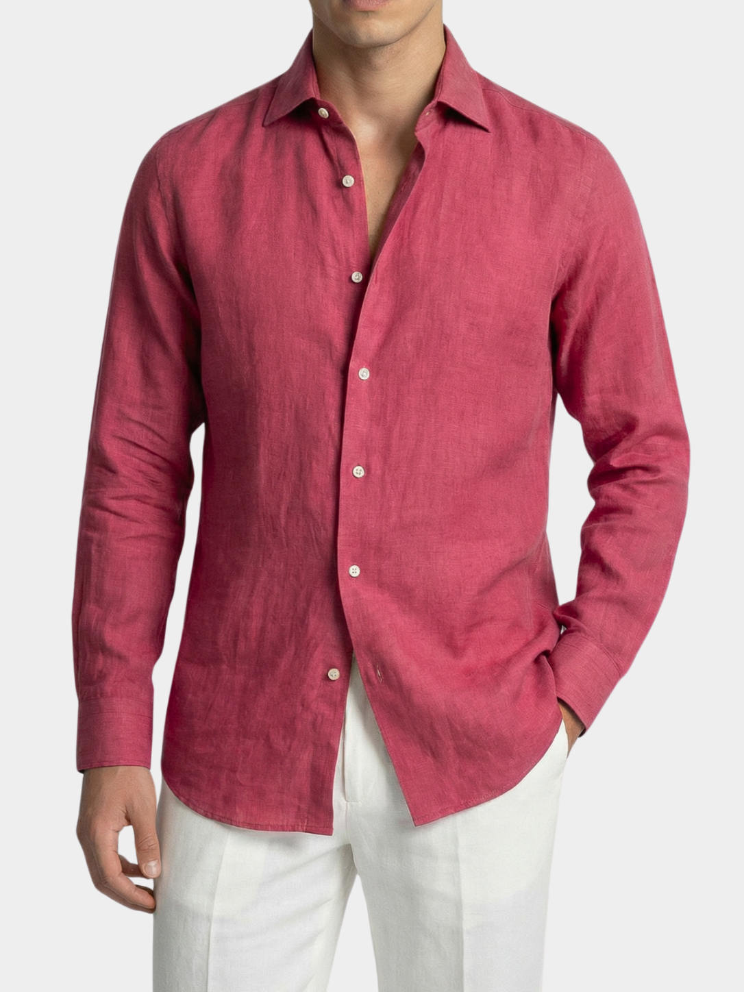 Men’s Button-Up Shirt with Long Sleeves