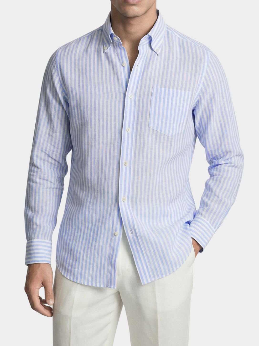 Men’s Button-Up Shirt with Long Sleeves