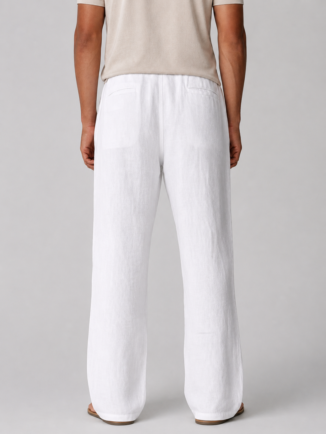 Men’s Drawstring Waist Straight Leg Pants