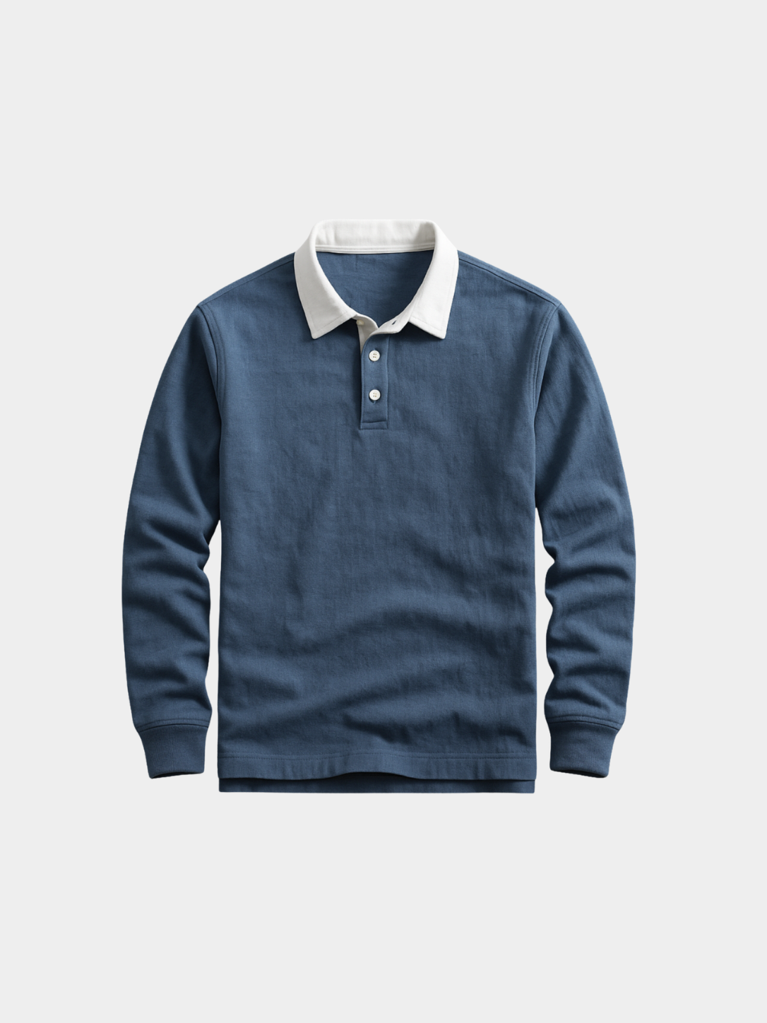 Men’s Knit Polo Shirt with Collar and Button Placket