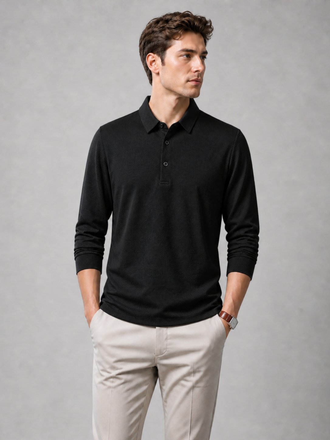 Men’s Long Sleeve Polo Shirt
