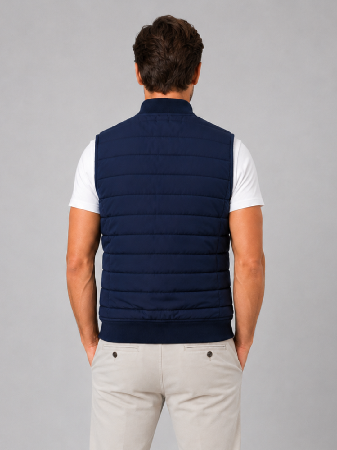 Men’s Quilted Gilet Jacket with Full Zip Closure