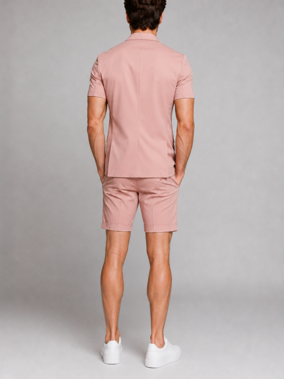 Men’s Short Sleeve Blazer and Shorts Set