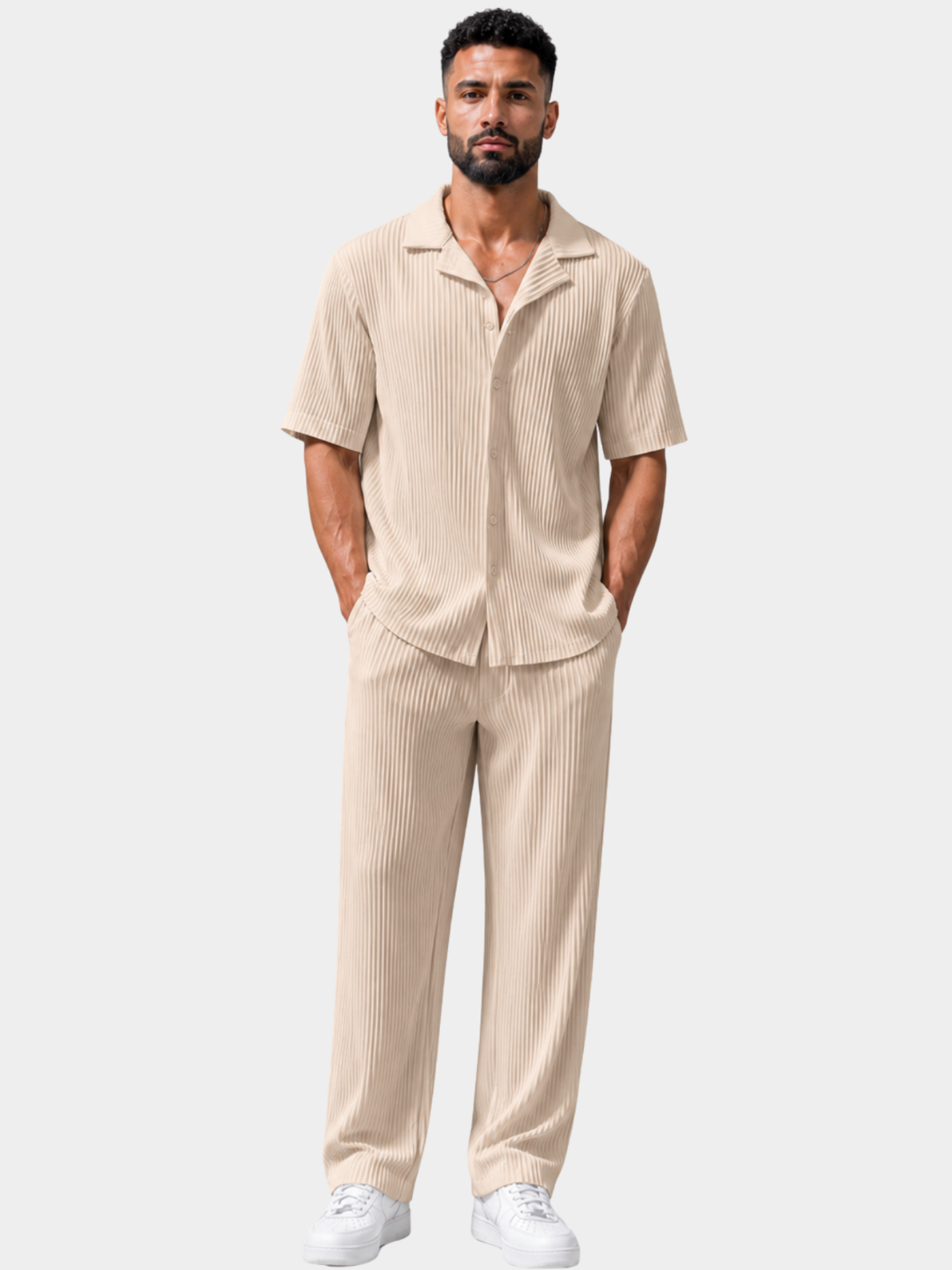 Men’s Short Sleeve Shirt and Trouser Set