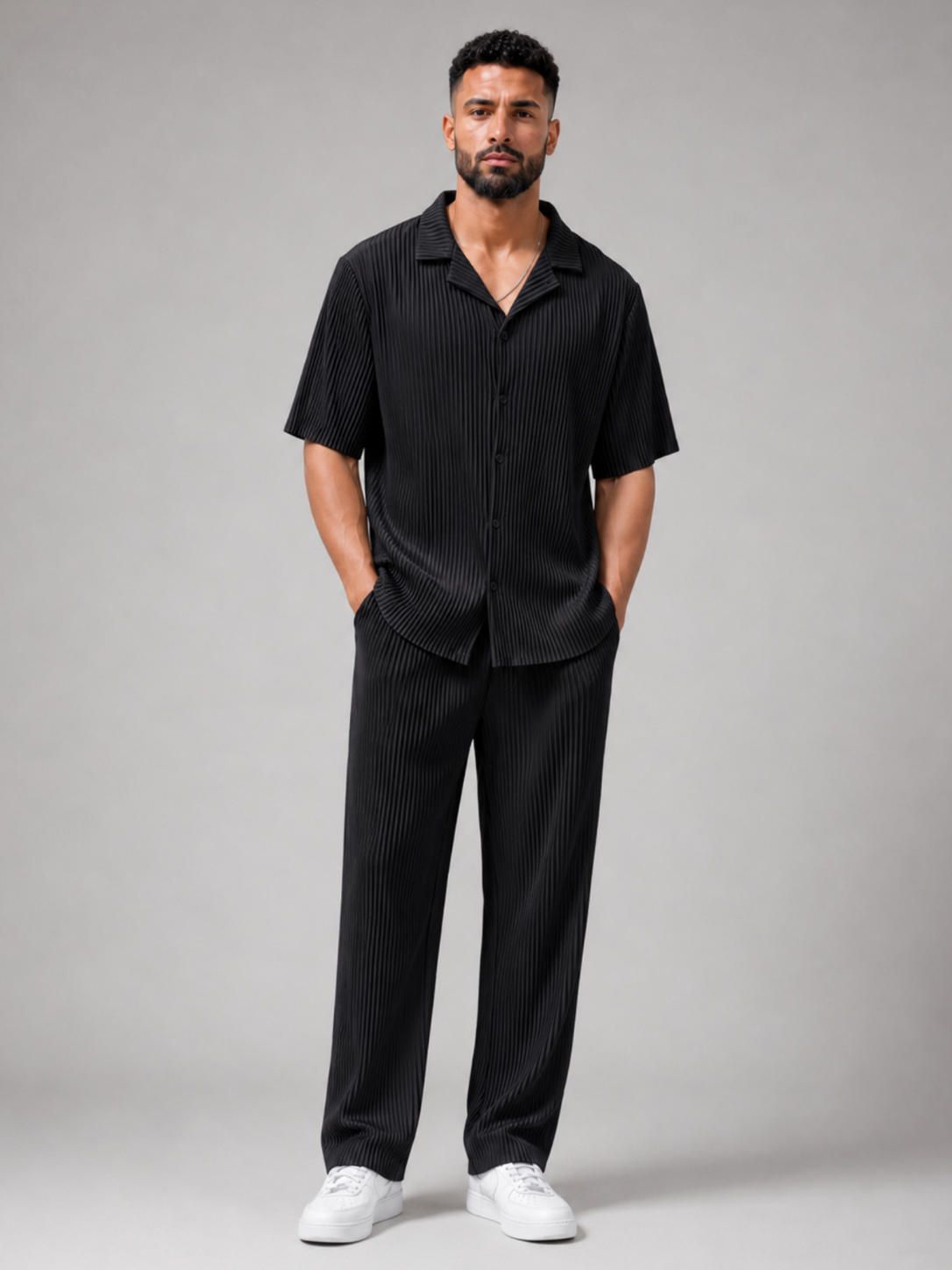 Men’s Short Sleeve Shirt and Trouser Set