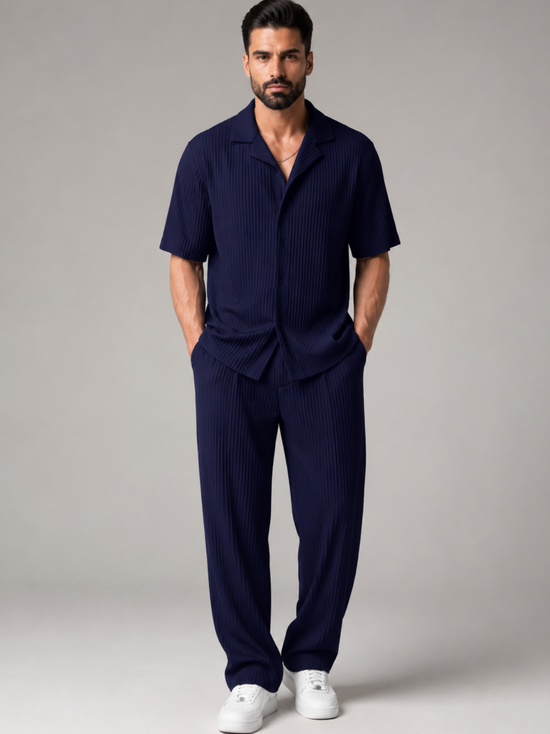 Men’s Short Sleeve Shirt and Trouser Set