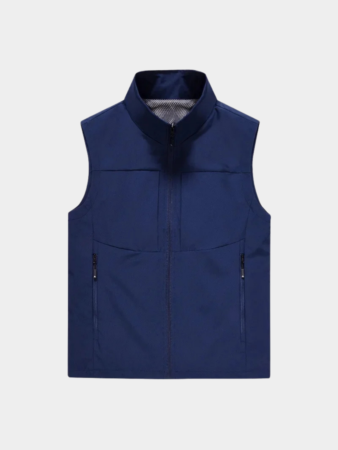 Men’s Utility Gilet Jacket with Stand Collar and Pockets