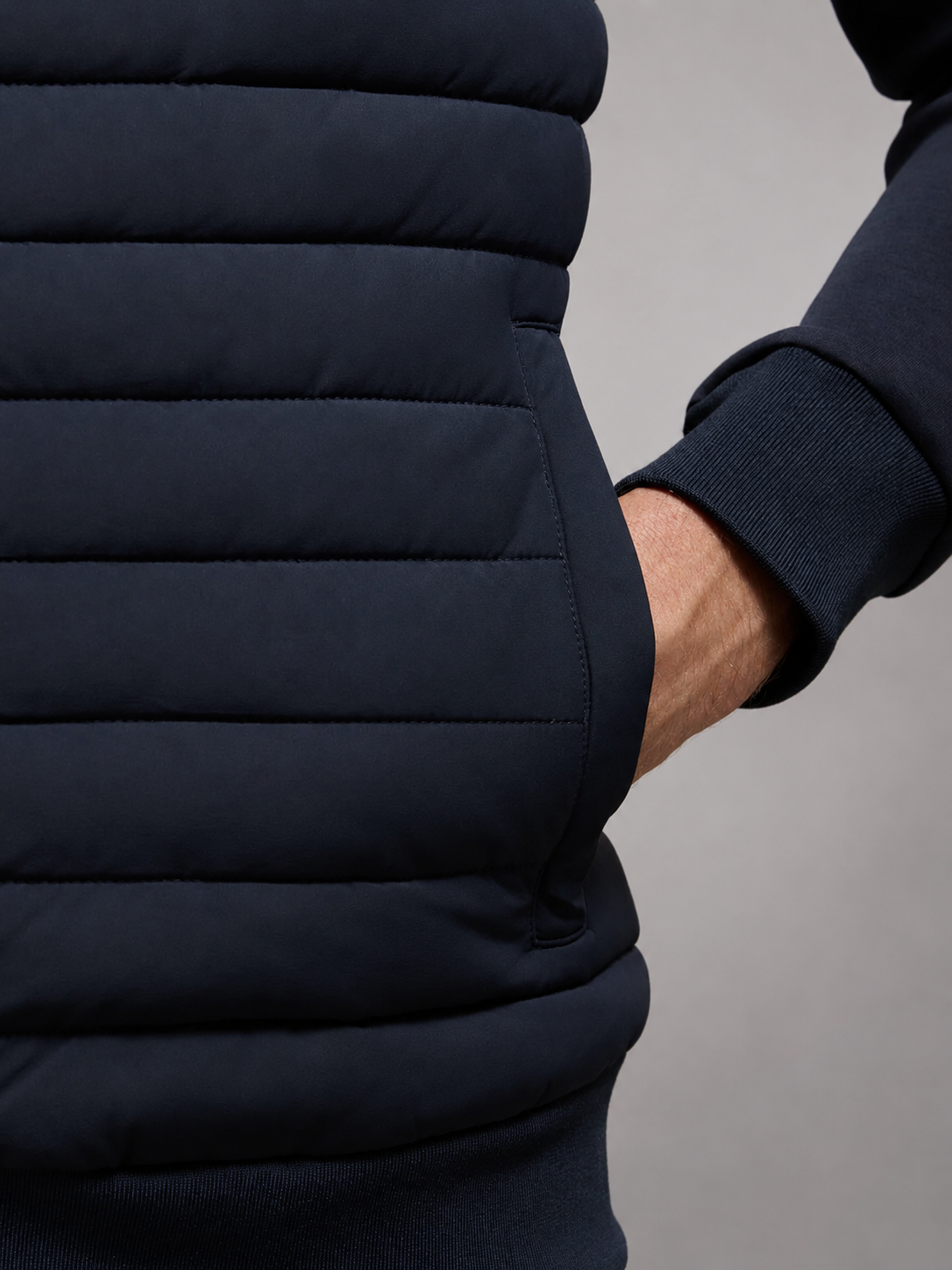 Men’s Zip Jacket with Padded Front Panels