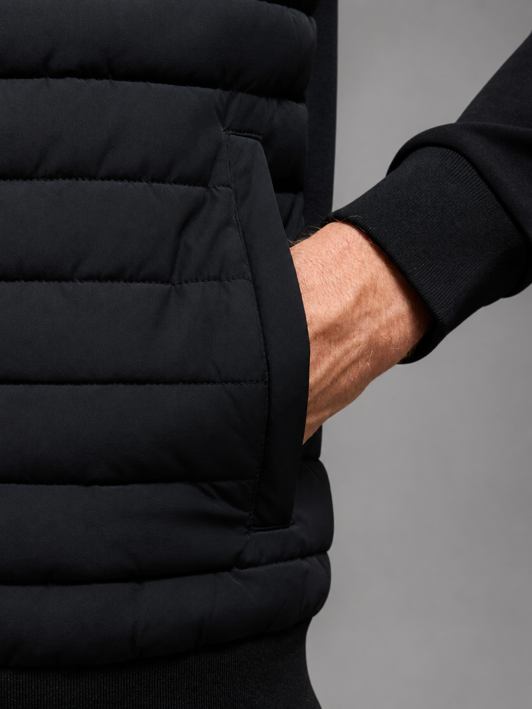 Men’s Zip Jacket with Padded Front Panels
