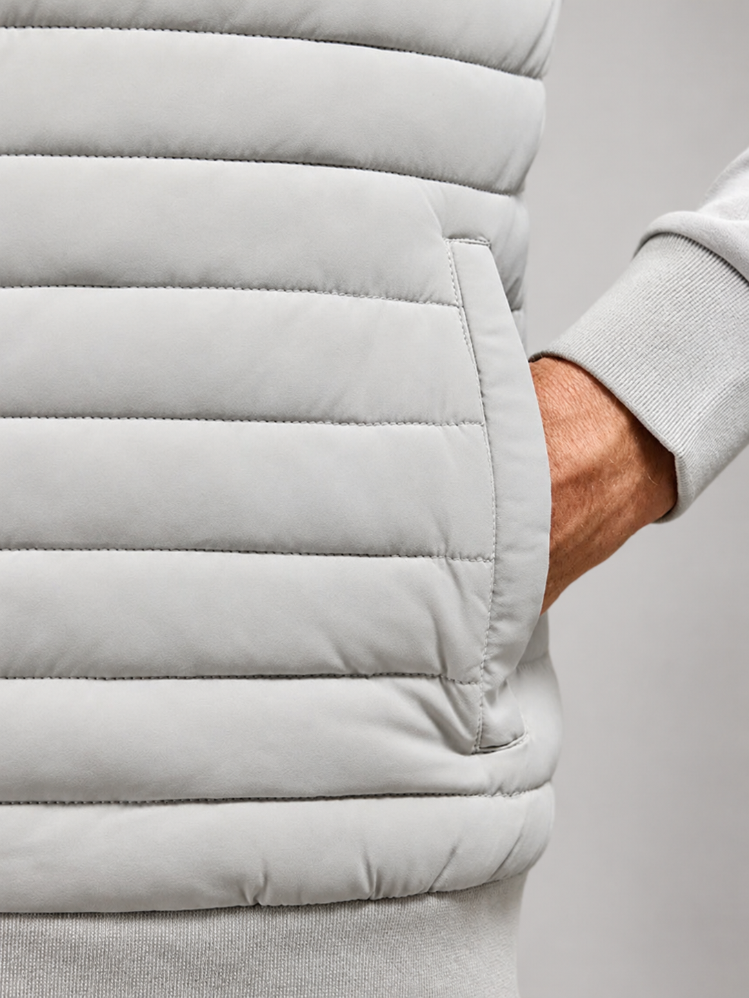 Men’s Zip Jacket with Padded Front Panels