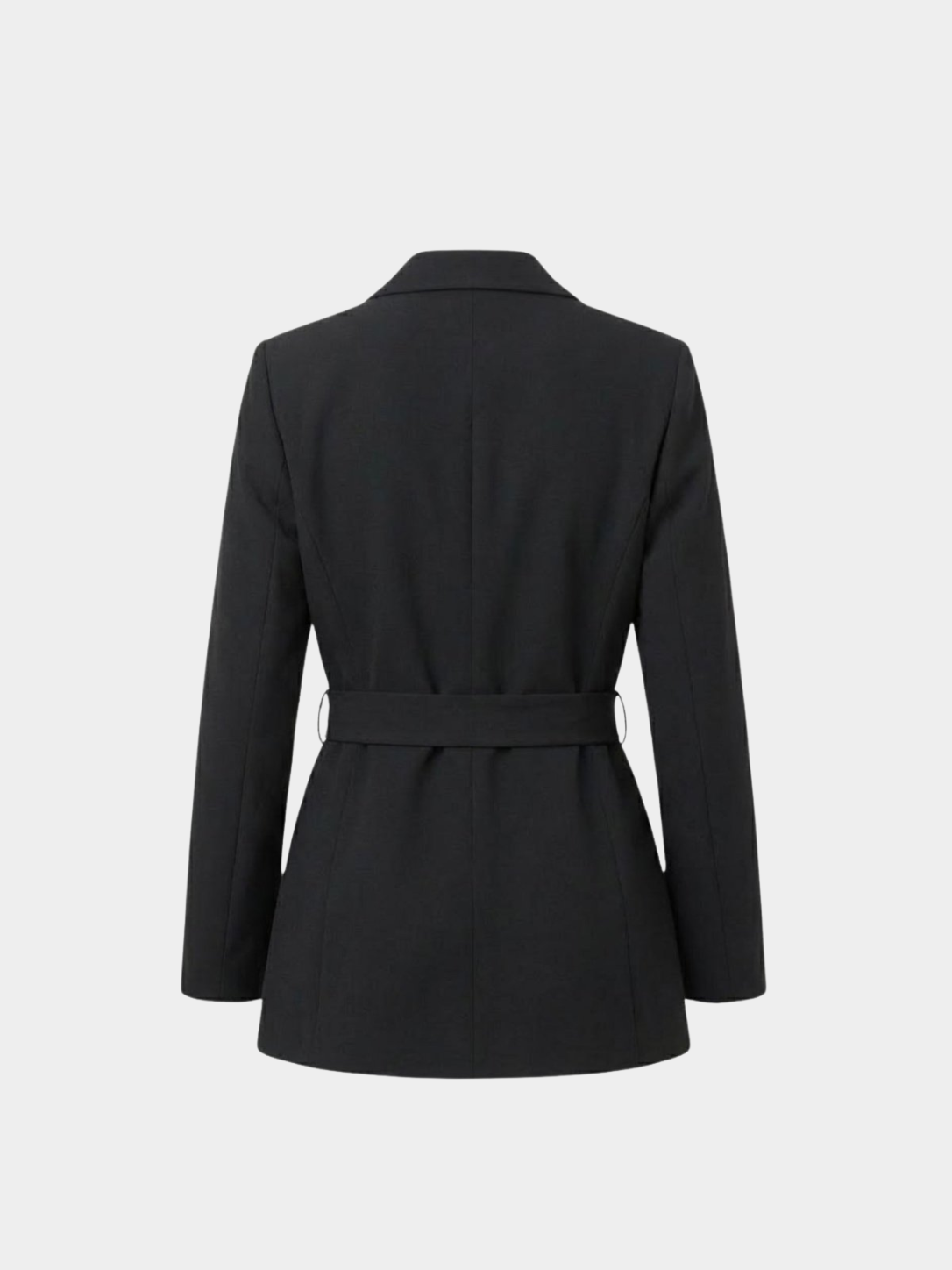 Women’s Belted Blazer with Structured Shoulders