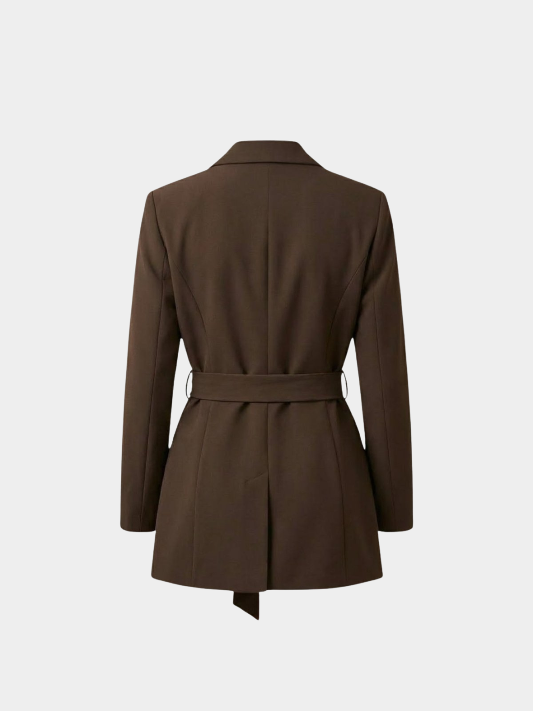 Women’s Belted Blazer with Structured Shoulders