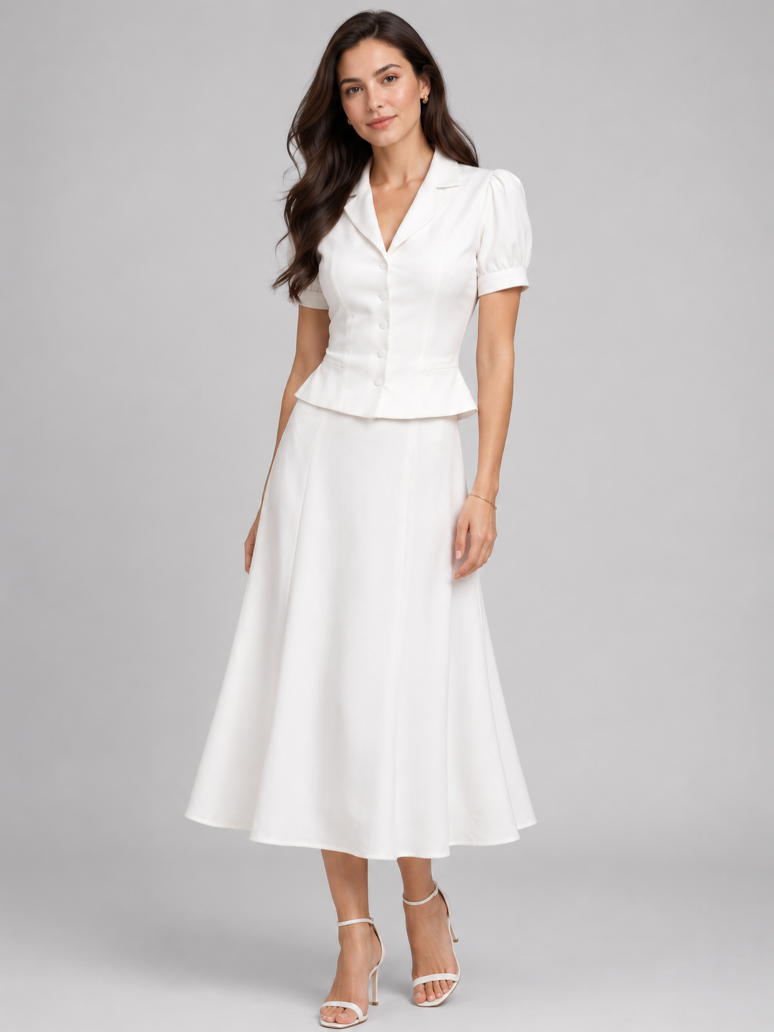 Women’s Blouse and Midi Skirt Set