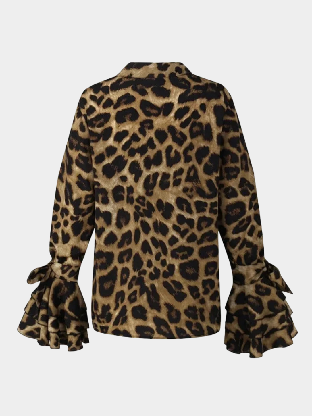 Women’s Button Front Blouse with Ruffle Cuffs