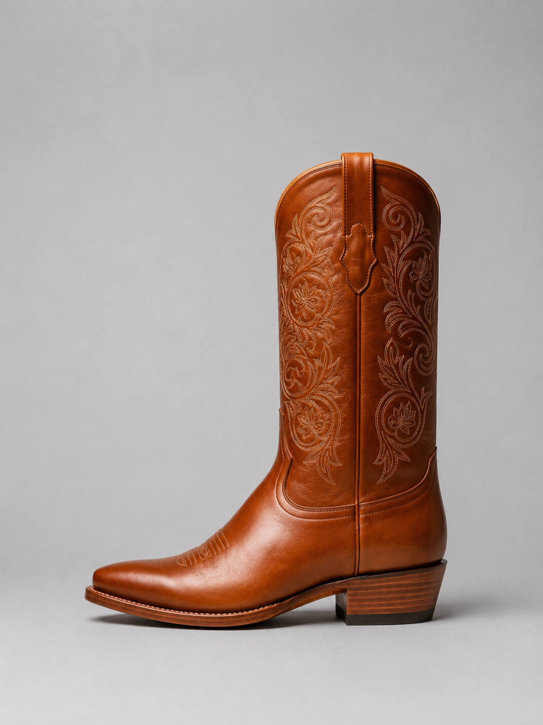 Women’s Cowboy Boots with Embroidered Knee-High Design