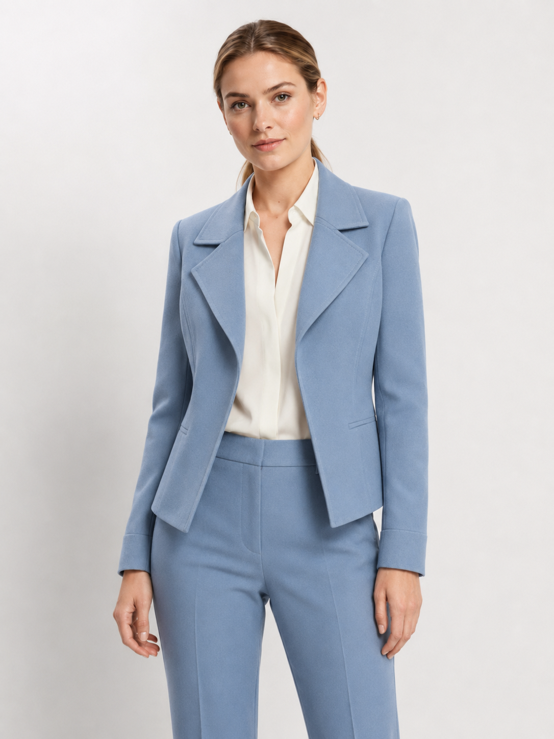 Women’s Cropped Blazer with Lapel Collar