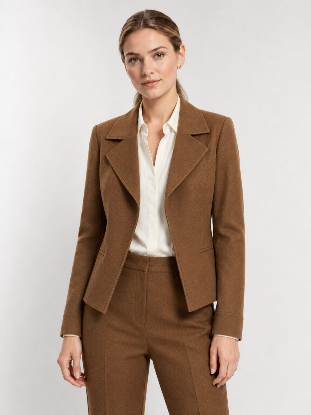 Women’s Cropped Blazer with Lapel Collar