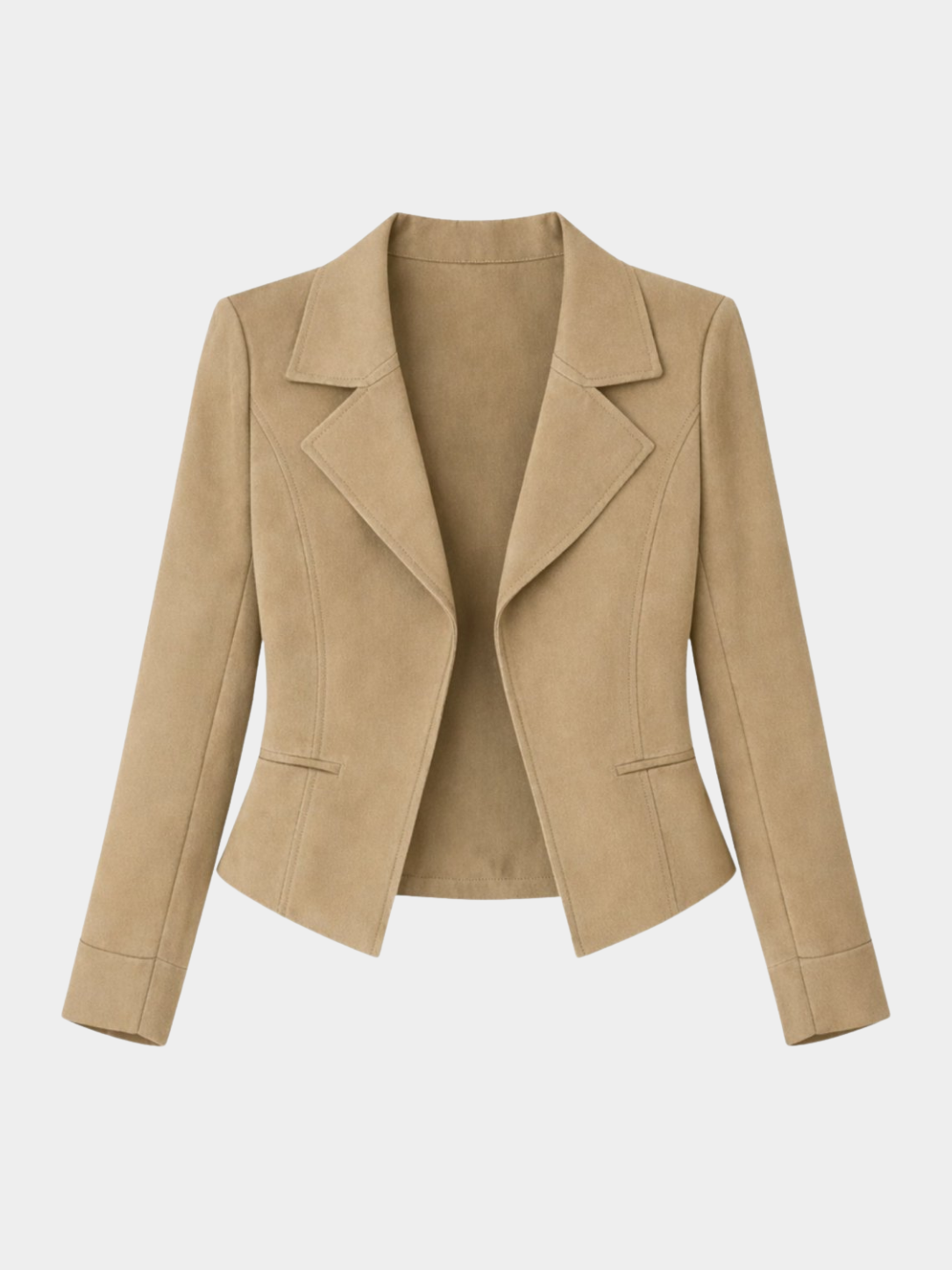 Women’s Cropped Blazer with Lapel Collar