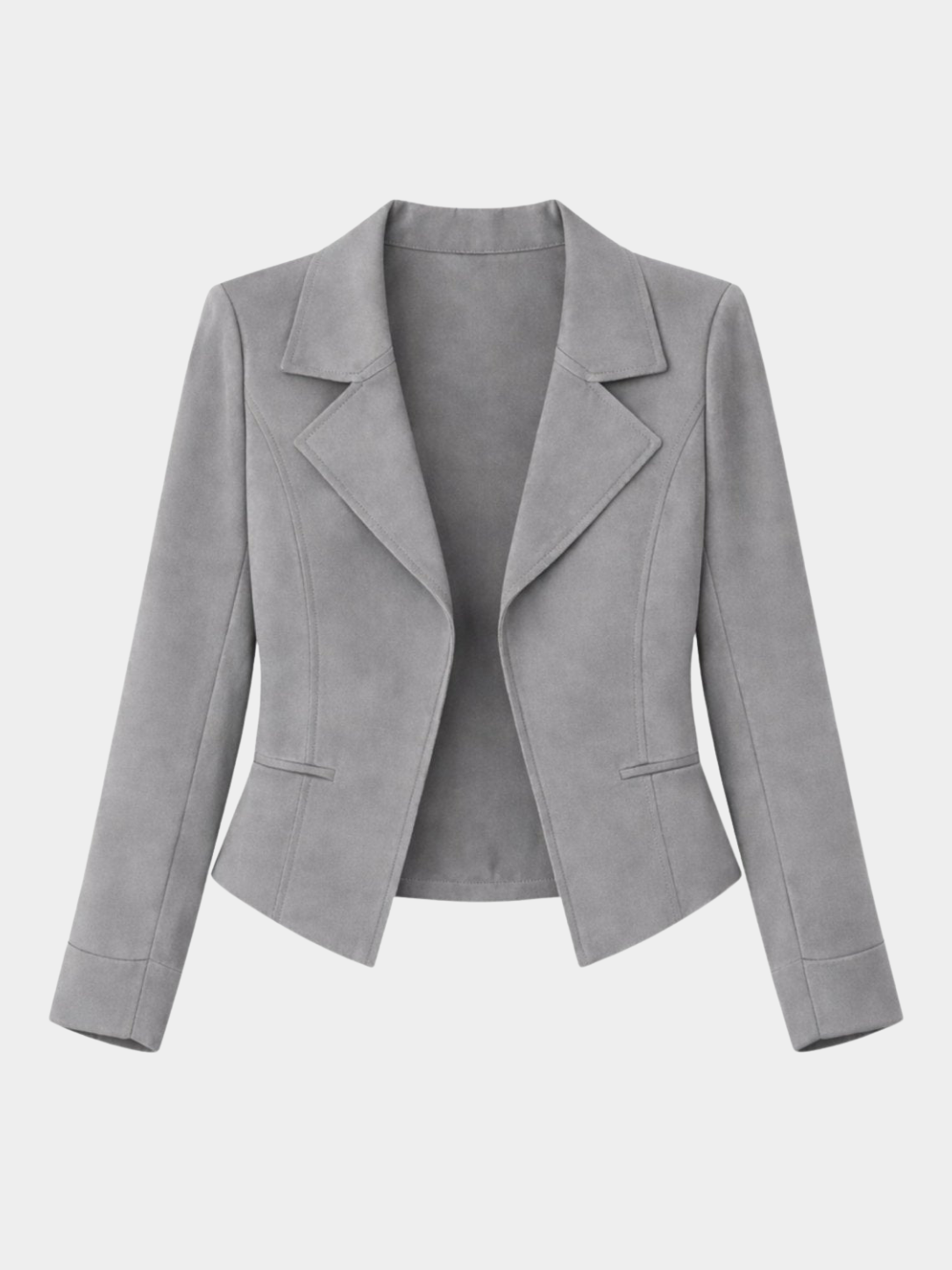 Women’s Cropped Blazer with Lapel Collar