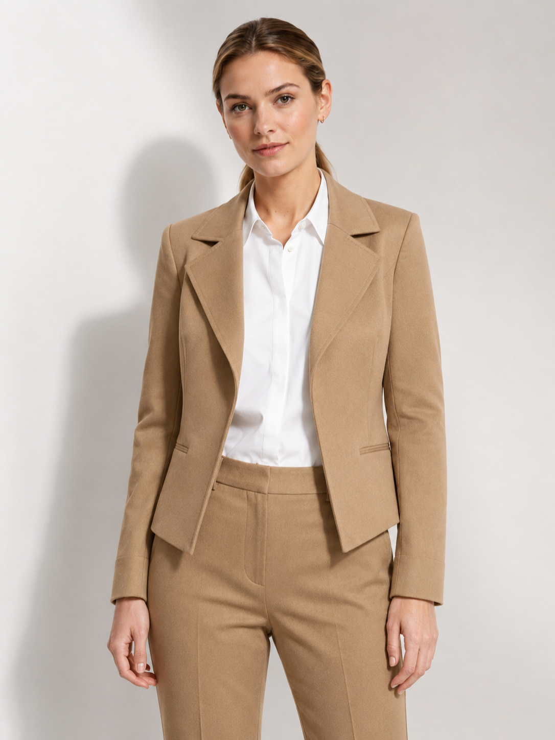 Women’s Cropped Blazer with Lapel Collar