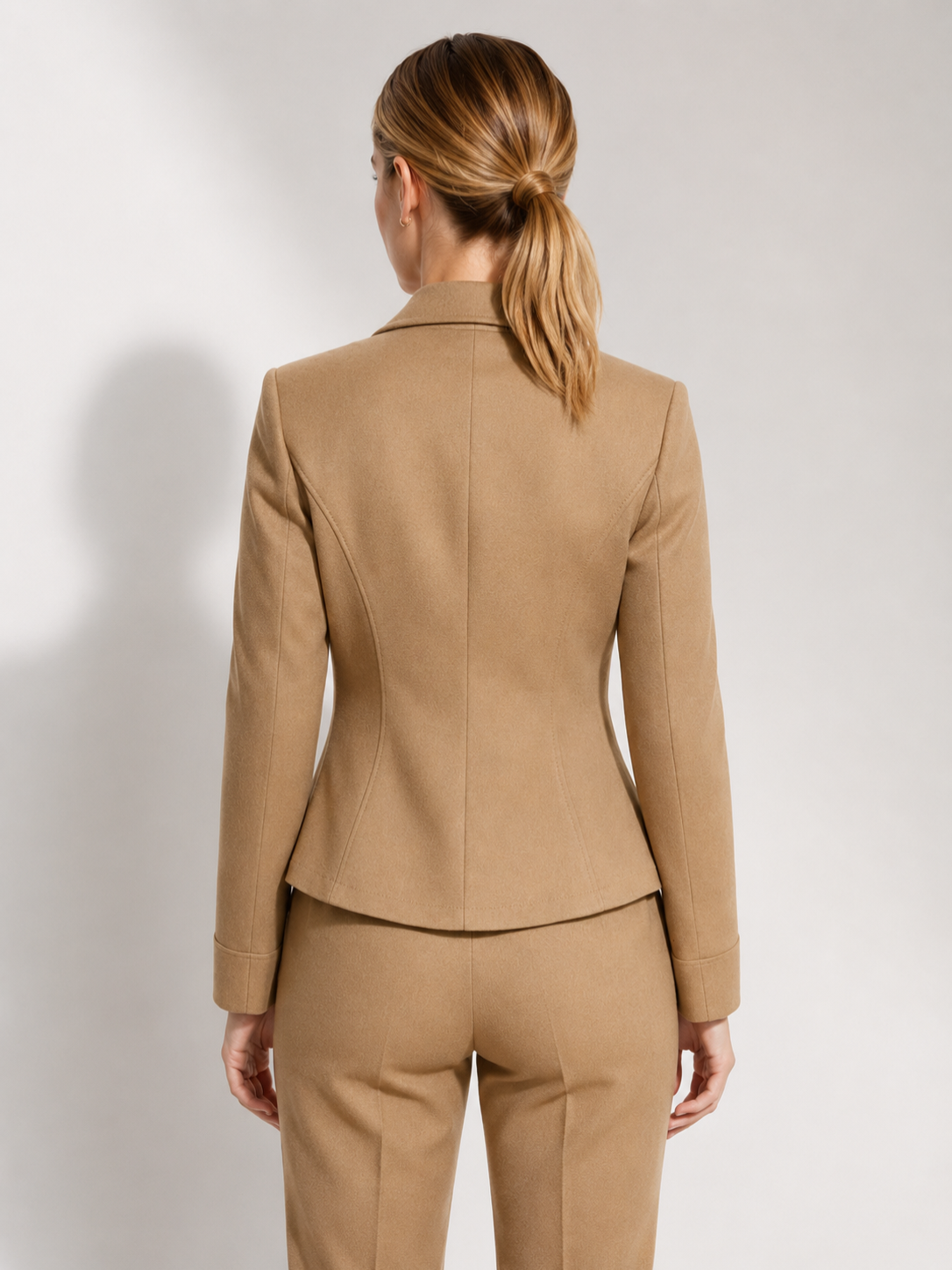 Women’s Cropped Blazer with Lapel Collar