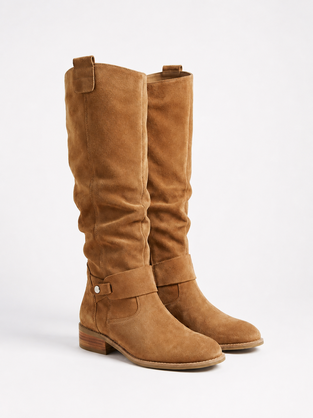 Women’s Knee-High Boots with Low Block Heel